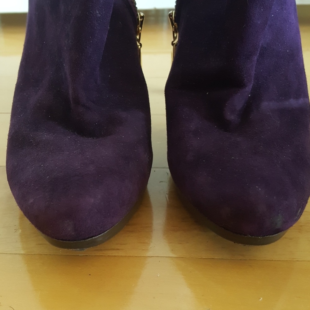 DVF purple suede booties 7.5 - Picture 4 of 7